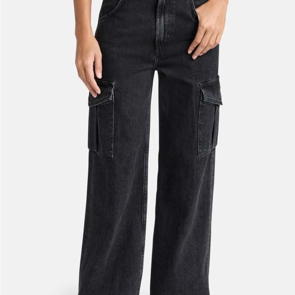 Agolde Black Straight Leg Jeans